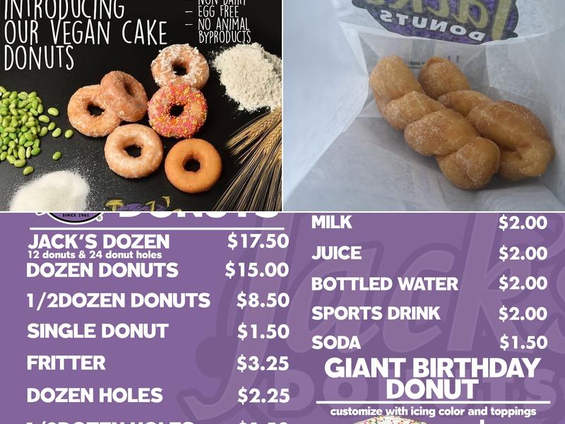 Jack's Donuts of Westfield Menu