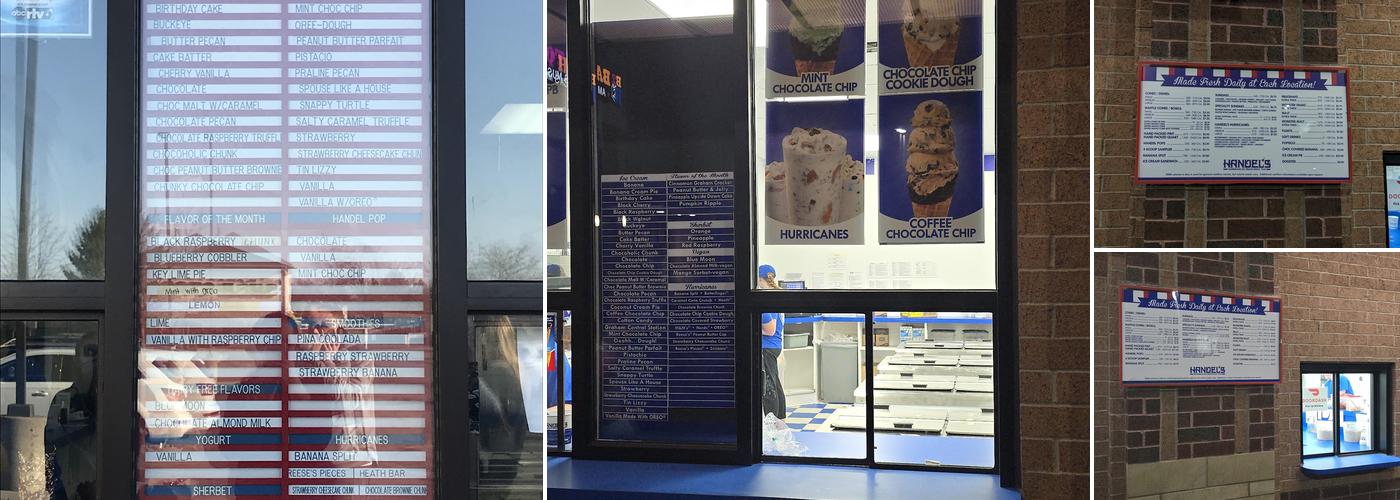 Handel’s Homemade Ice Cream Menu