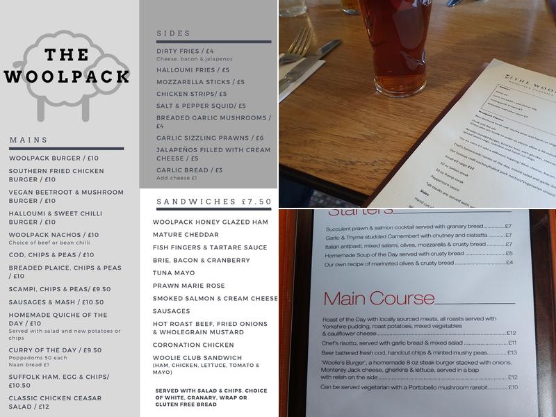 The Woolpack Menu