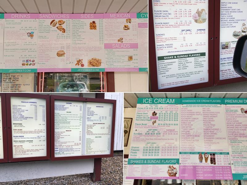 Jiffy Treet Menu