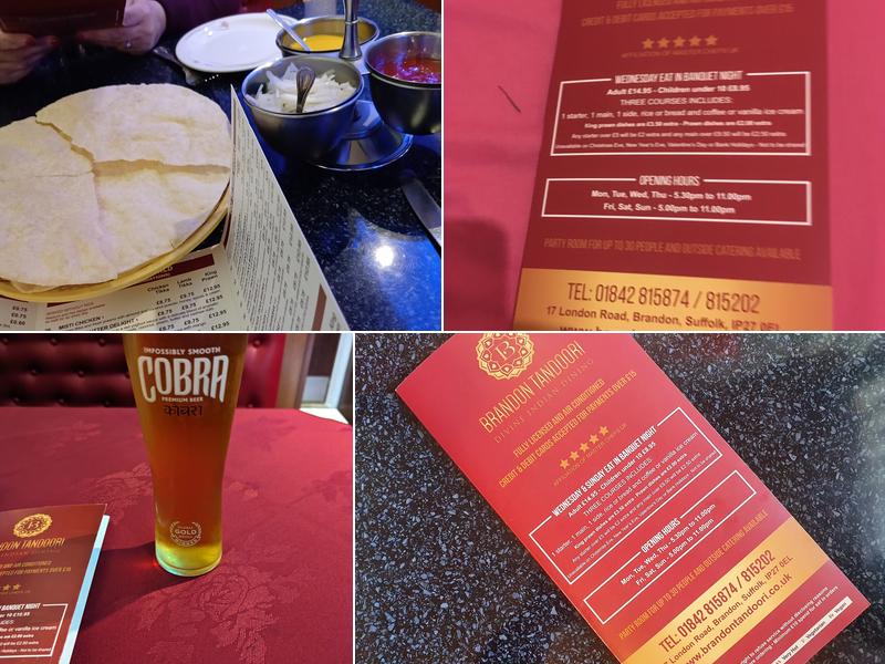 Brandon Tandoori Menu