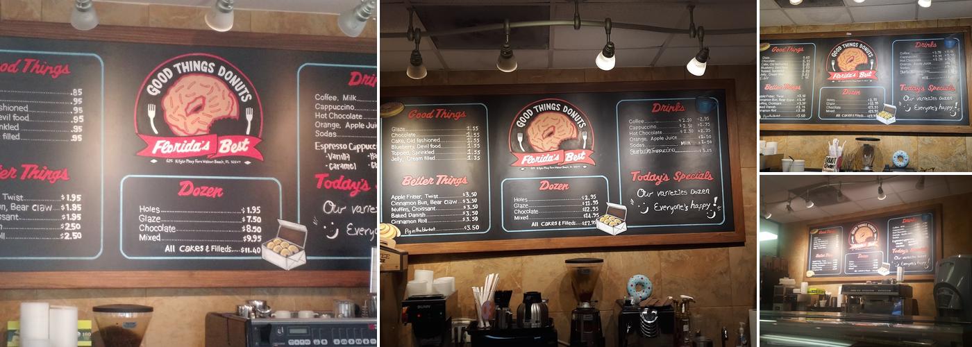 Good Things Donuts Menu