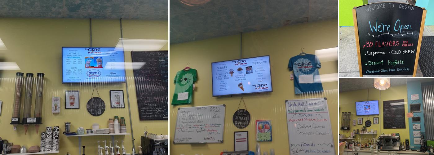 The Cone Ice Cream and Coffee Menu