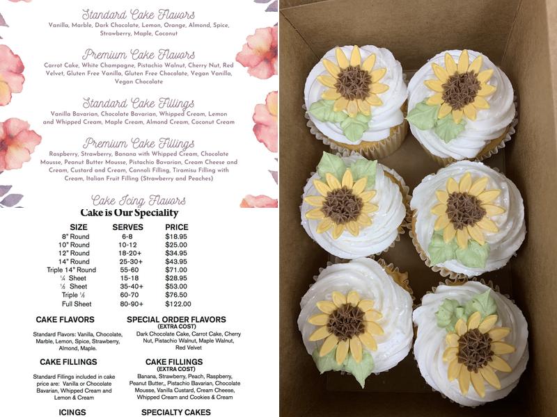 Greggory's Pastry Shop Menu
