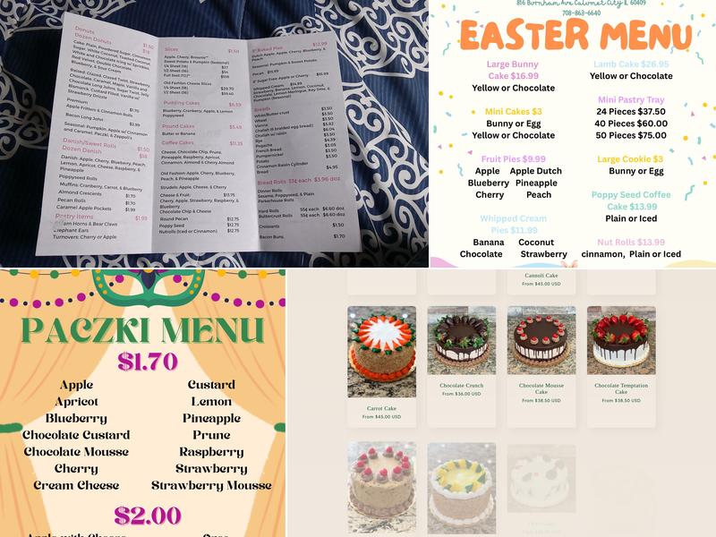 Cal City Bakery Menu