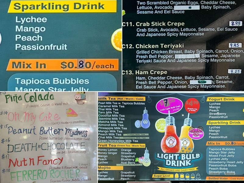 Absolute Zero Menu
