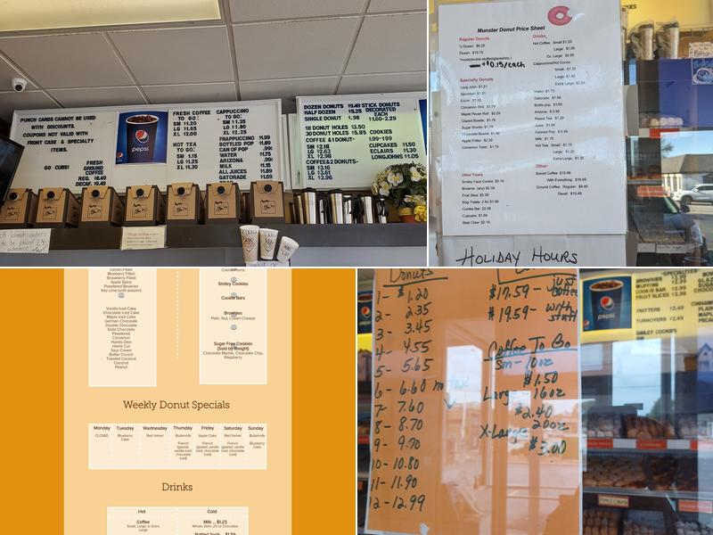 Munster Donut Menu