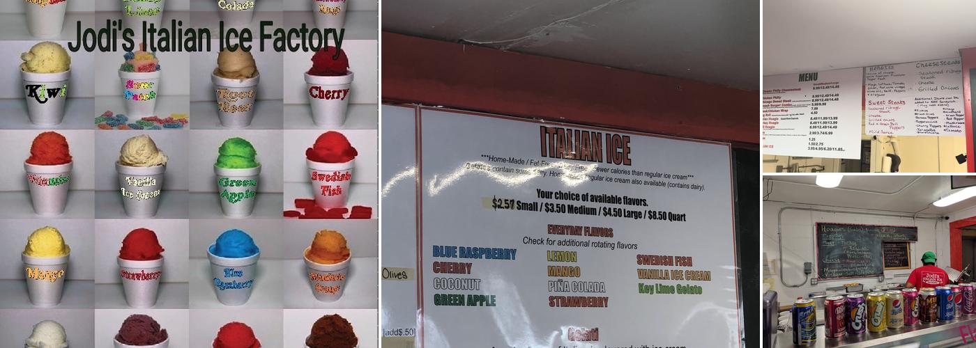 Jodi's Italian Ice Factory-Hammond Menu