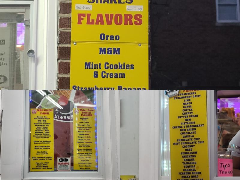 Whihala Ice Cream Menu