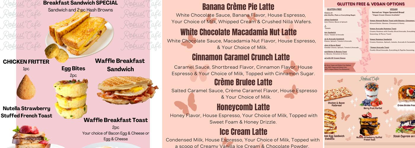 Robust Cafe - Central Street Menu