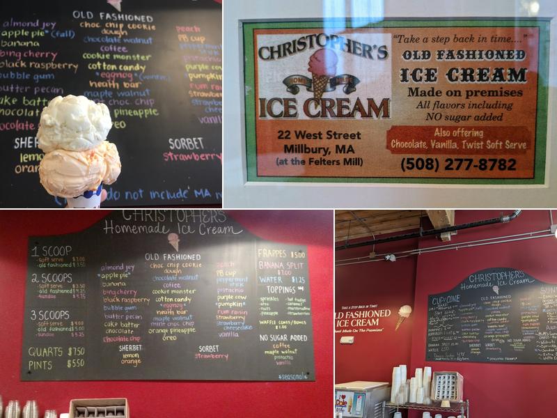 Christopher's Homemade Ice Cream Menu