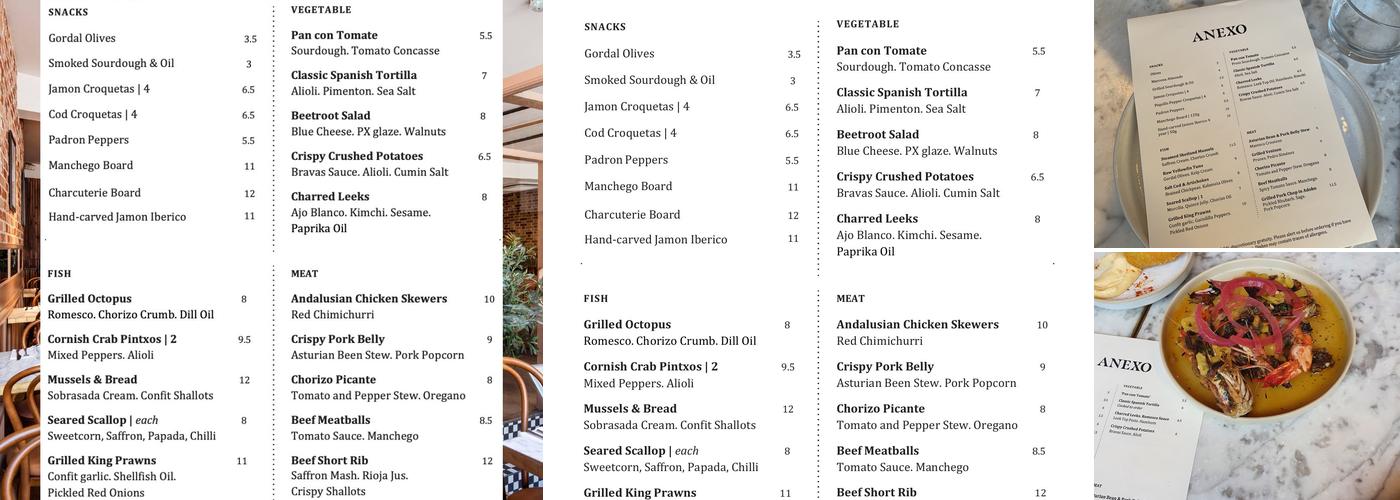 Anexo Tapas Menu
