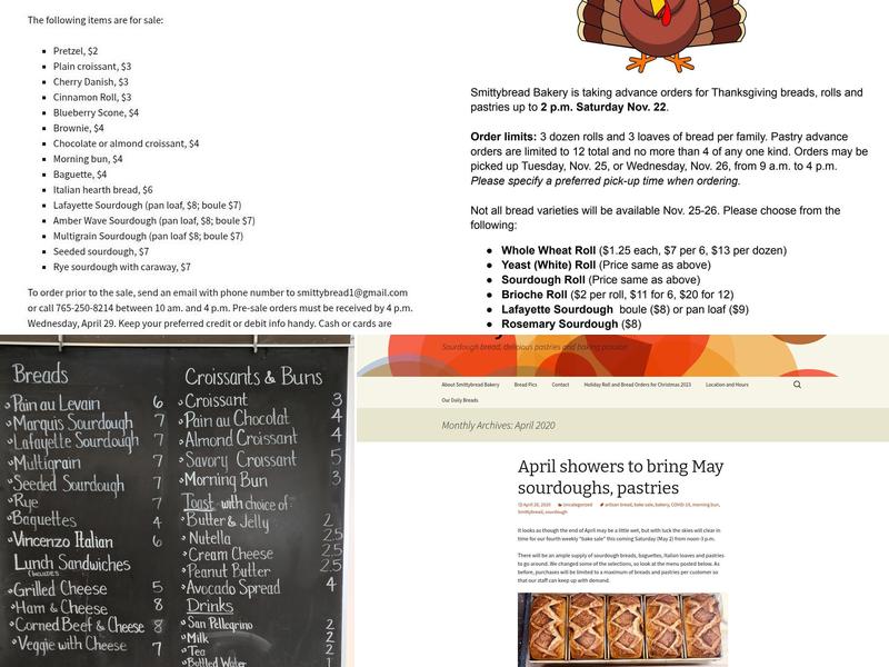 Smittybread Menu