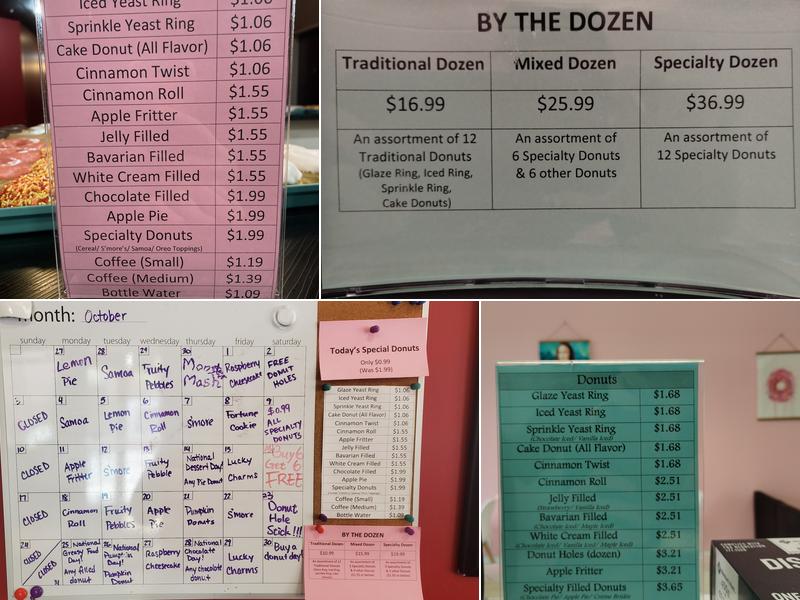 Hammer Donuts Menu