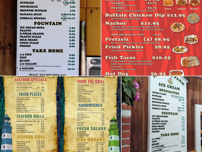 Kimball Farm Jaffrey Menu