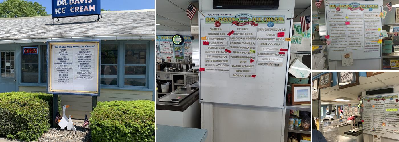 Dr. Davis Ice Cream Menu