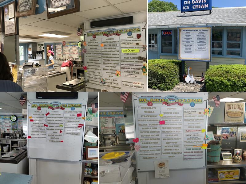 Dr. Davis Ice Cream Menu