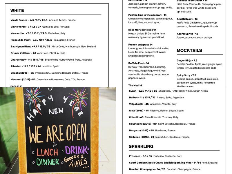 The Pregnant Man Menu