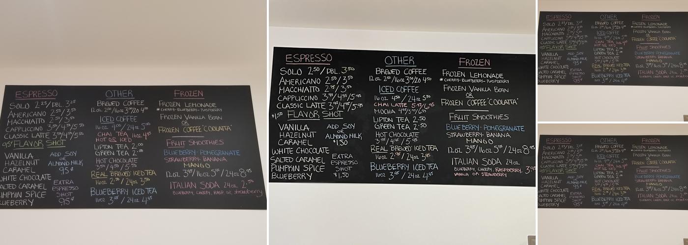 Sugar Bakery Menu