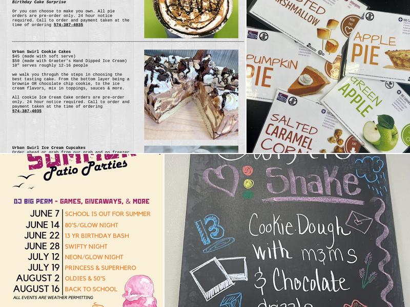 Urban Swirl & Scoop Menu