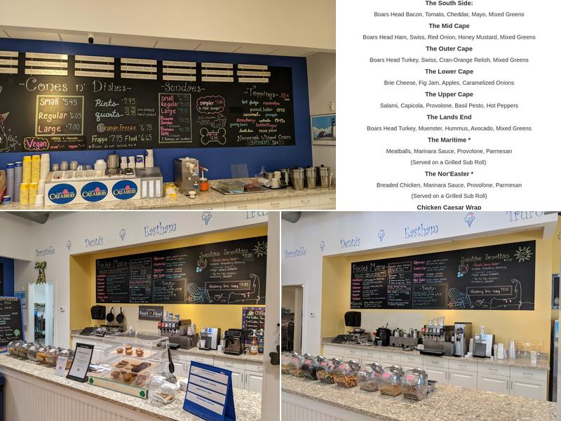 Cape Cod Creamery Menu