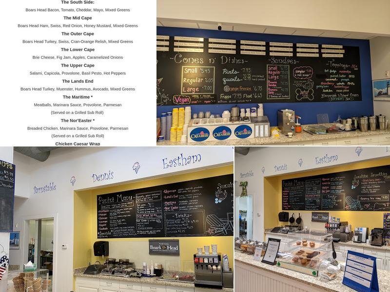 Cape Cod Creamery Menu
