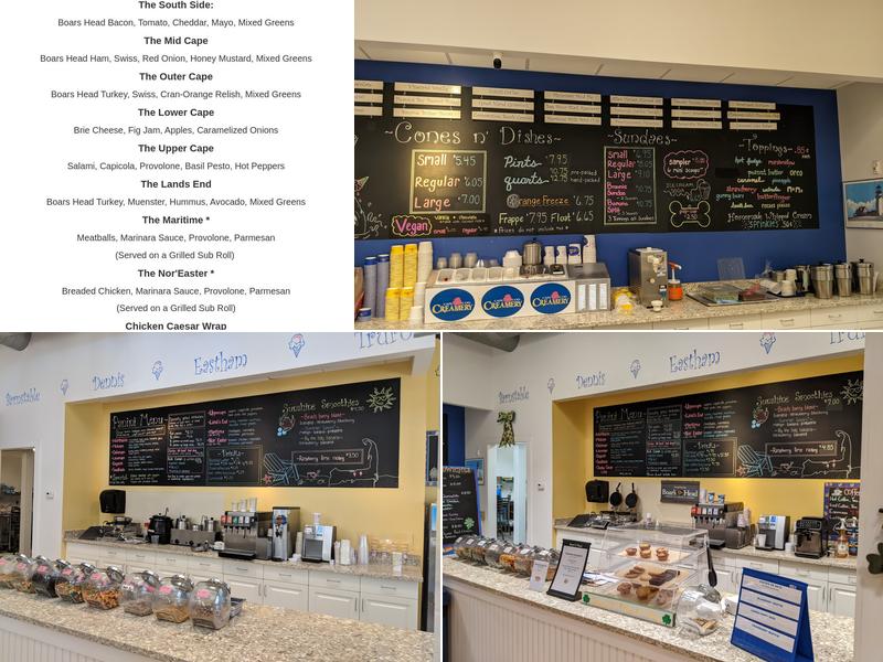 Cape Cod Creamery Menu