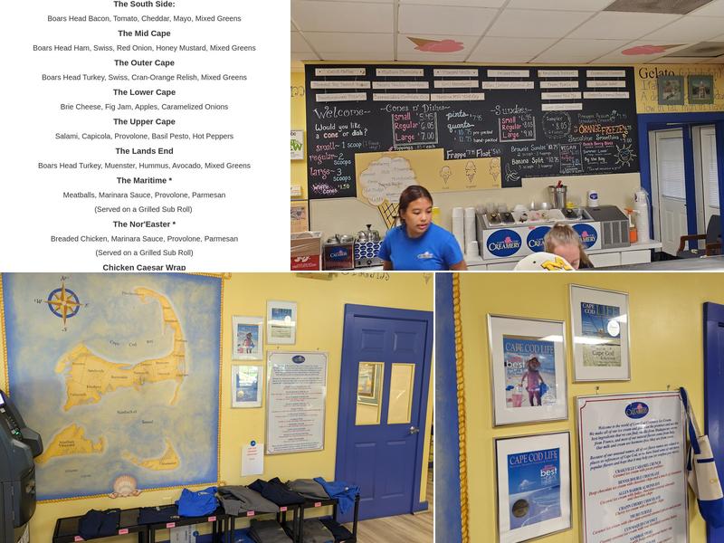 Cape Cod Creamery Menu