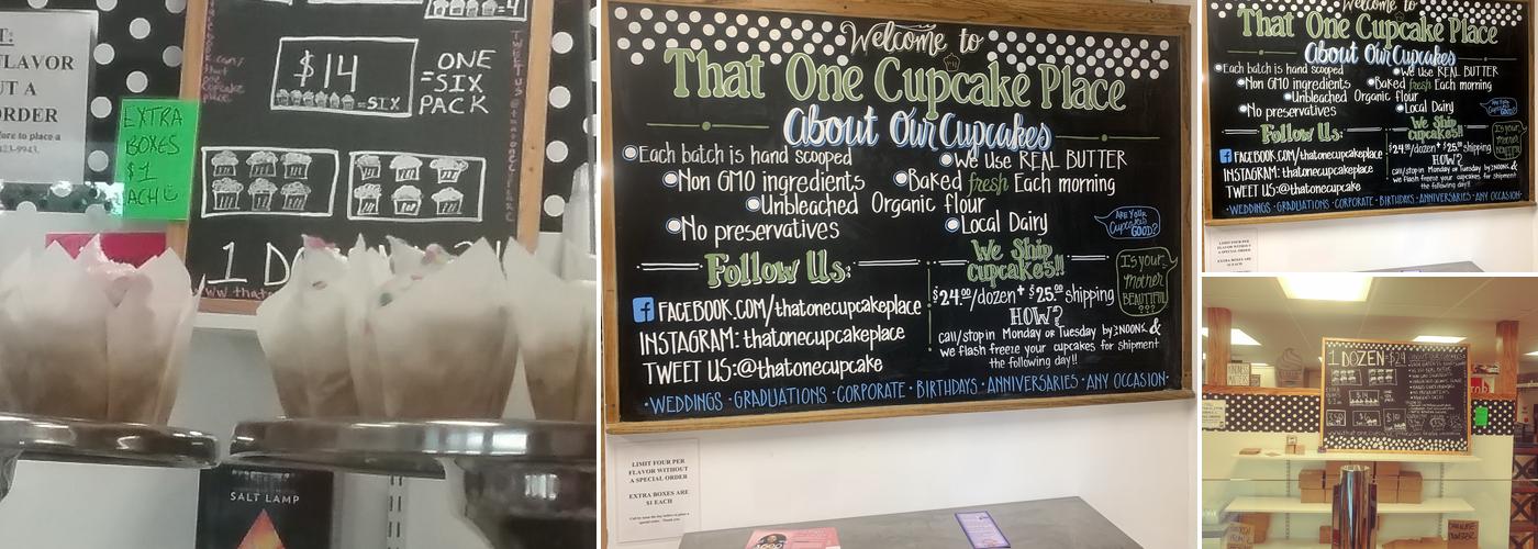 That One Cupcake Place Menu