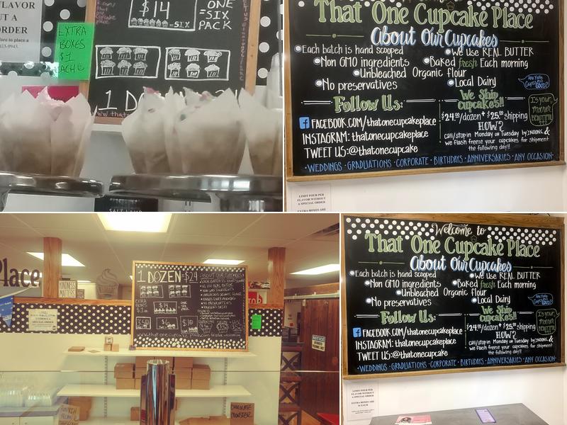 That One Cupcake Place Menu
