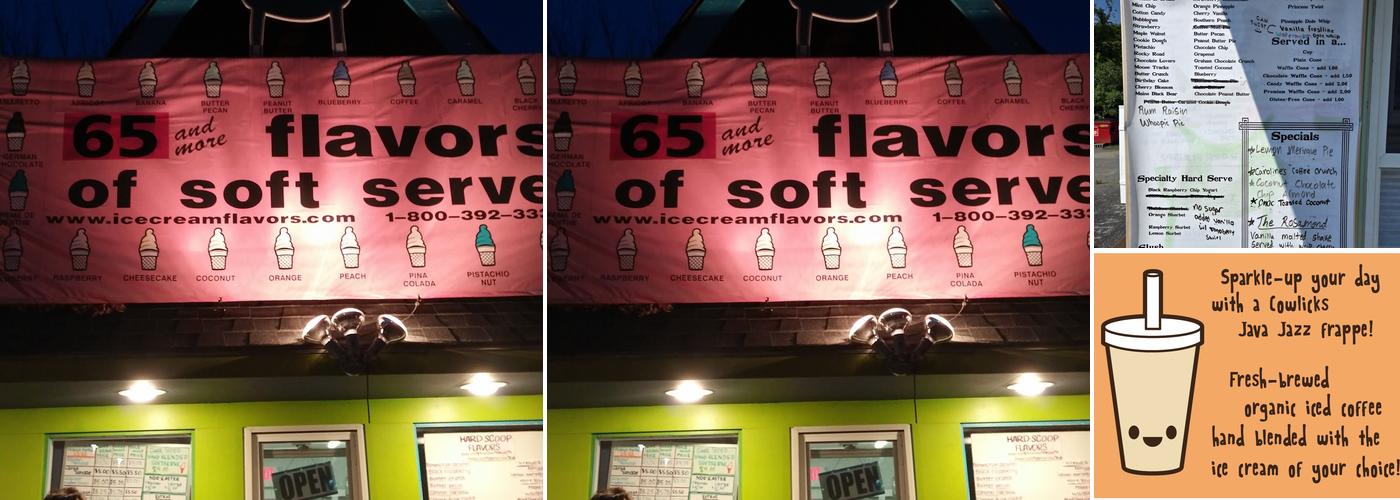 Cowlicks Dairy Bar Menu