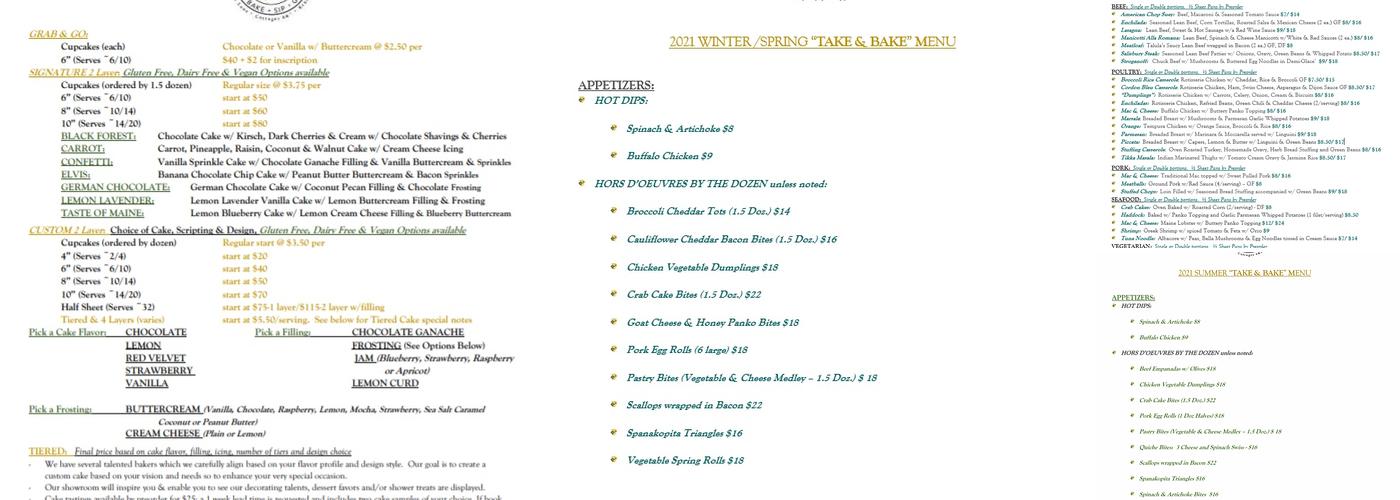Talula's Menu