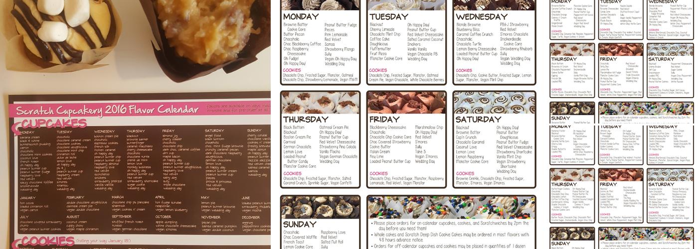 Scratch Cupcakery Cedar Falls Menu