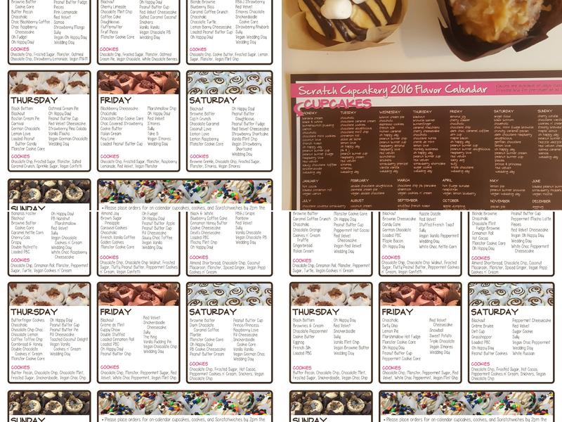 Scratch Cupcakery Cedar Falls Menu
