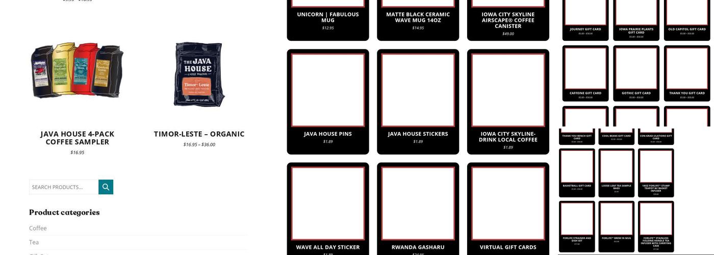 Java House Bakery Menu