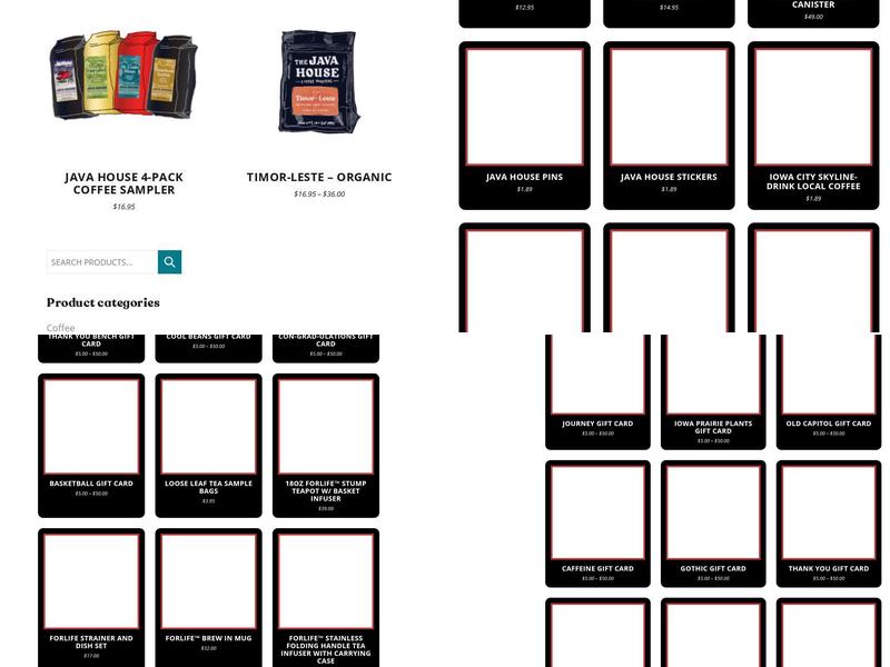 Java House Bakery Menu