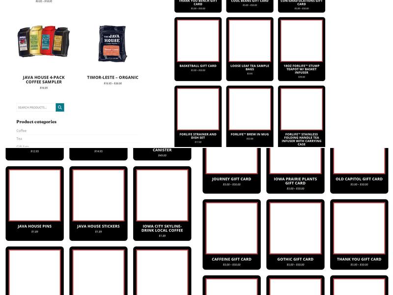 Java House Bakery Menu