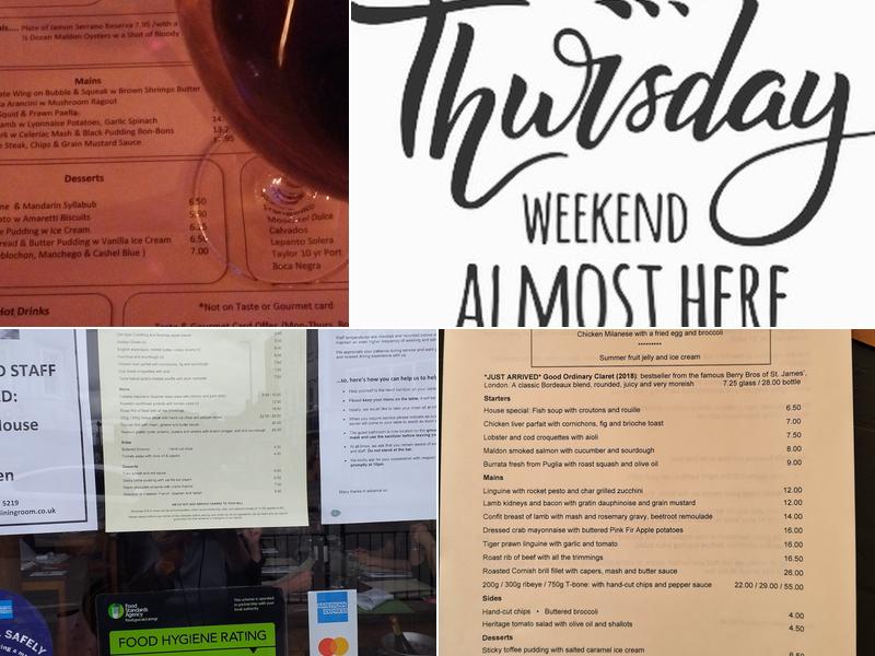 Rick’s Dining Room Menu