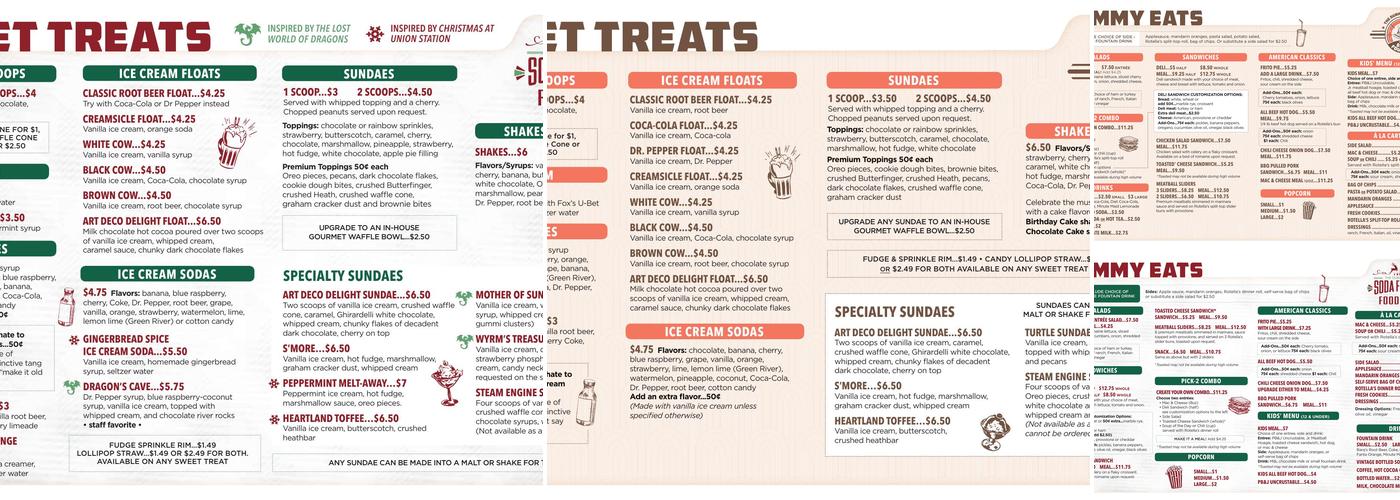 Soda Fountain Menu