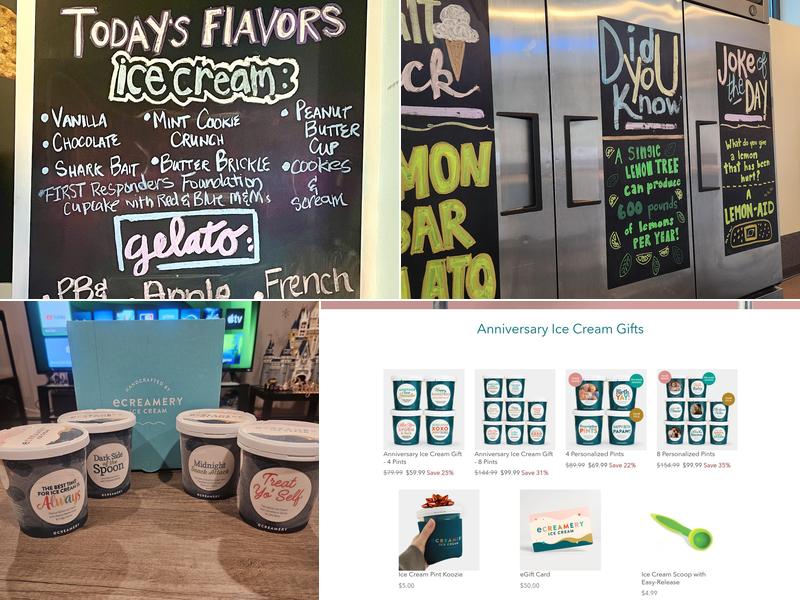 eCreamery Ice Cream & Gelato Menu