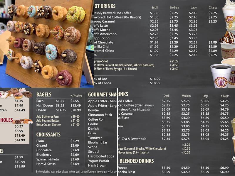 Heav'nly Donuts Menu