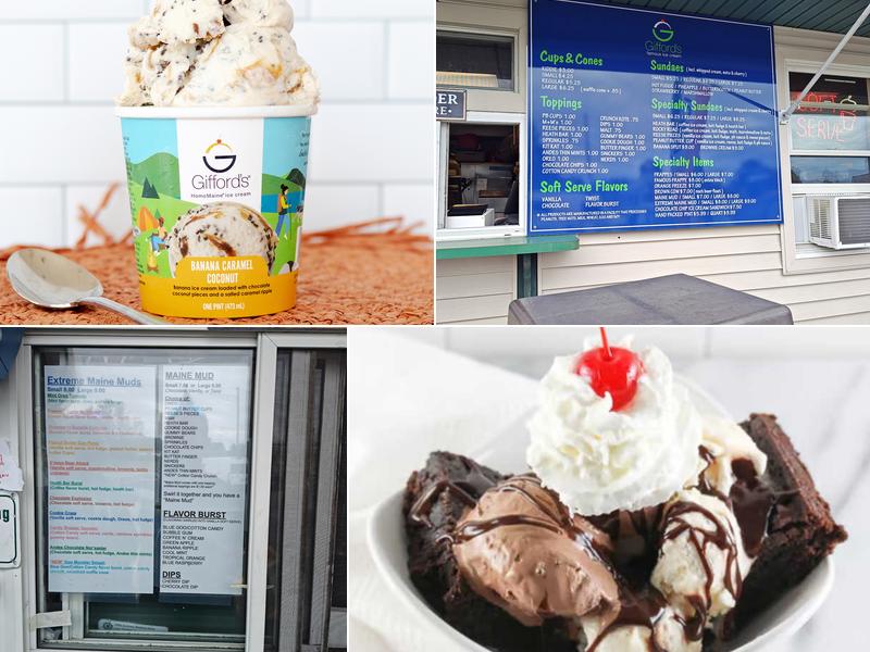 Gifford's HomeMaine Ice Cream Menu