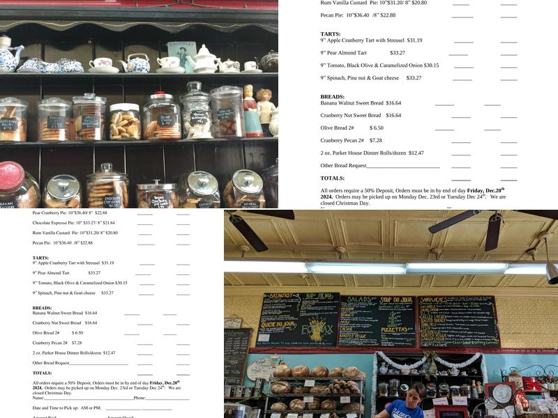 Fornax Bread Company Menu