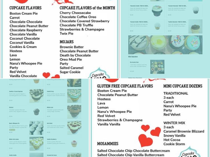 Cupcake Mojo Menu