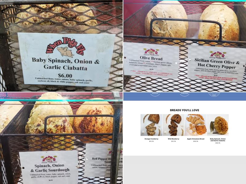 When Pigs Fly Breads Menu