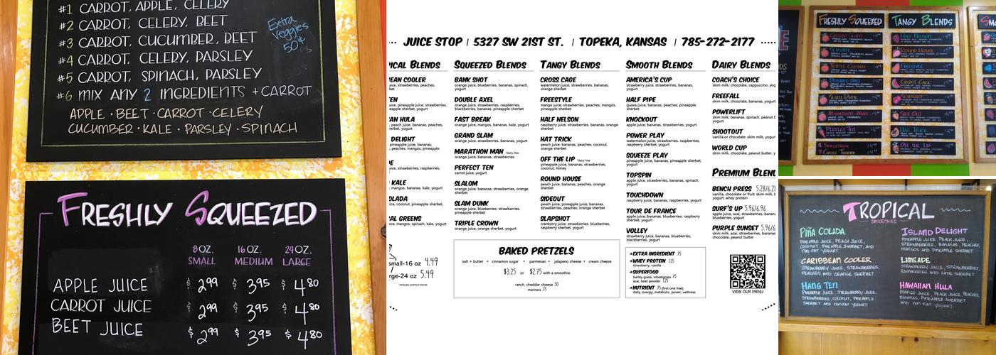 Juice Stop Menu