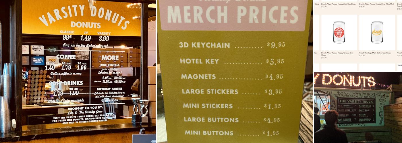 Varsity Donuts Menu