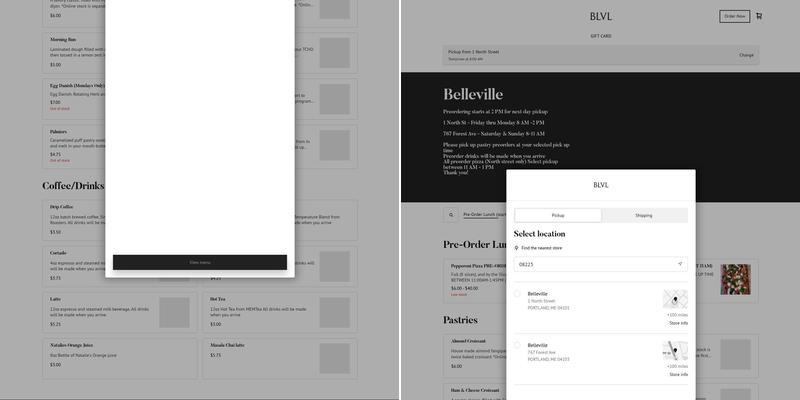 Belleville Menu