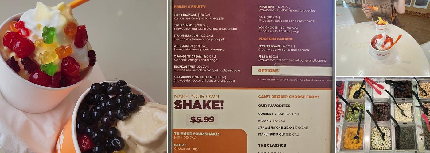 Orange Leaf Frozen Yogurt Menu