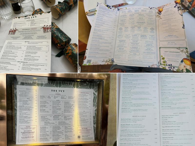 The Ivy Montpellier Brasserie Cheltenham Menu